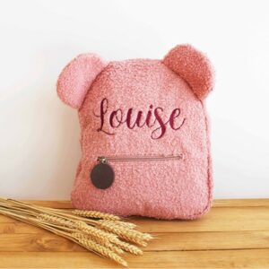 Petit sac à dos enfant ourson brodé avec prénom