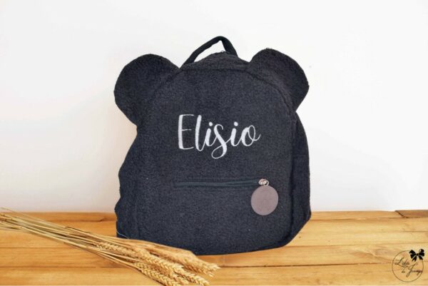 Petit sac à dos enfant ourson brodé avec prénom