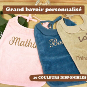 nuancier de grand bavoir personnalisé