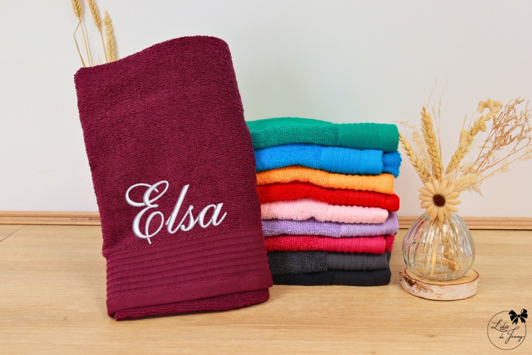 lot serviette brodé personnalisée