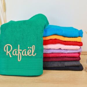 lot serviette brodé personnalisée