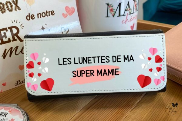 Boîte à lunettes cadeau Fête des Mamies personnalisable