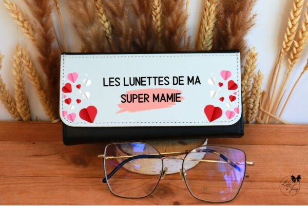 Boîte à lunettes cadeau Fête des Mamies personnalisable