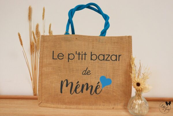 Sac cabas Mamie en toile de jute