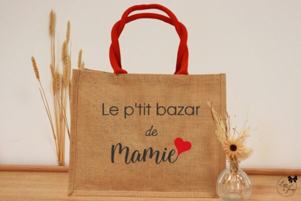 Sac cabas Mamie en toile de jute