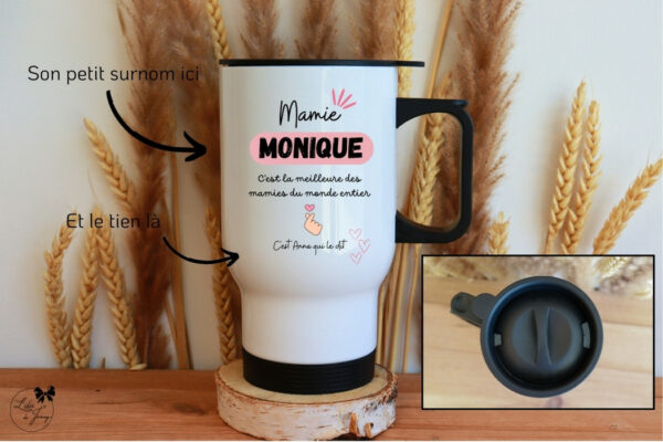 Mug thermos personnalisé pour Mamie