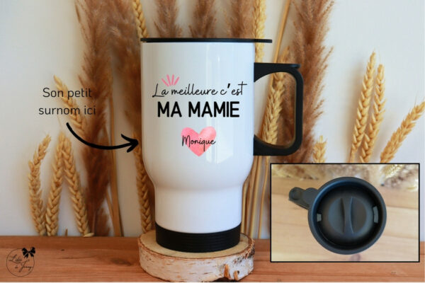 Mug thermos personnalisé pour Mamie