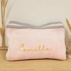 plaid brodé, cadeaux de naissance