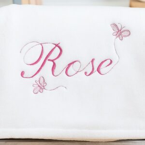 plaid brodé, cadeaux de naissance