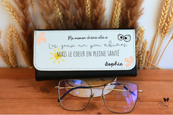 Boîte à lunettes personnalisée pour maman