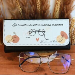 Boîte à lunettes personnalisée pour maman