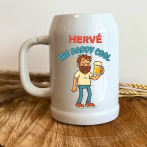 Chope de bière personnalisé pour papa, idée cadeau fête des pères