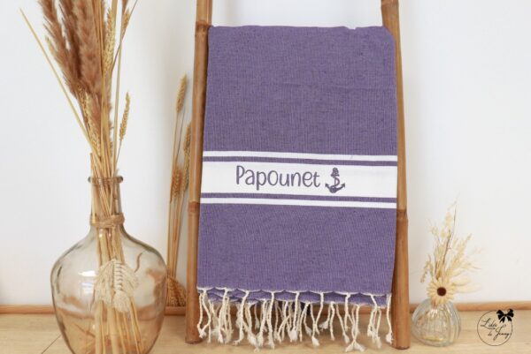 Fouta brodée personnalisée