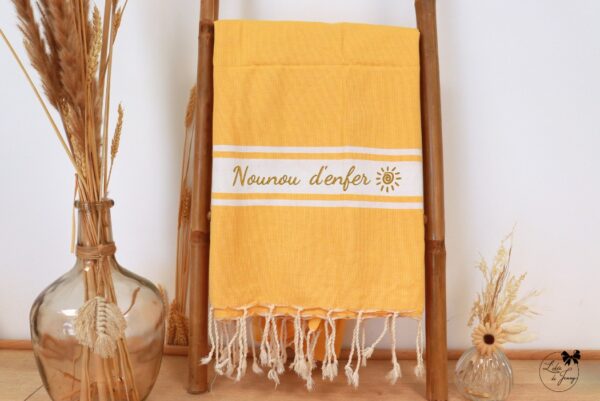 Fouta brodée personnalisée
