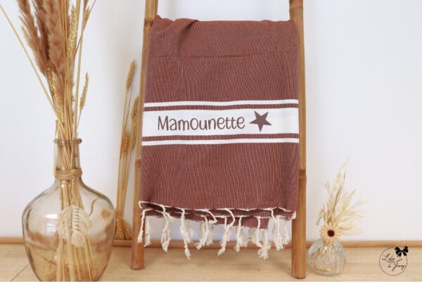 Fouta brodée personnalisée