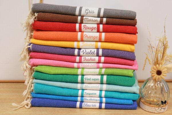 Fouta brodée personnalisée