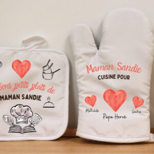 Gant et maniques personnalisés pour maman