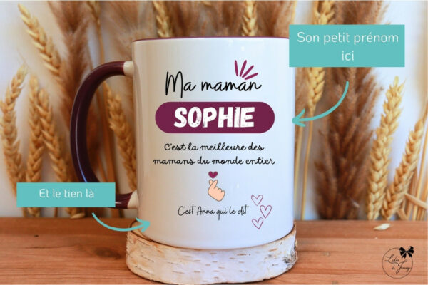 Mug fête des mères personnalisés