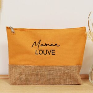 Pochette en toile de jute pour maman