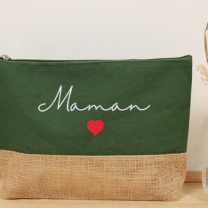 Pochette en toile de jute pour maman