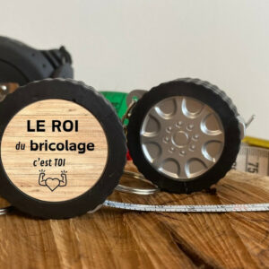 Porte-clés mètre ruban 1 mètre – Cadeau fête des pères pour papa