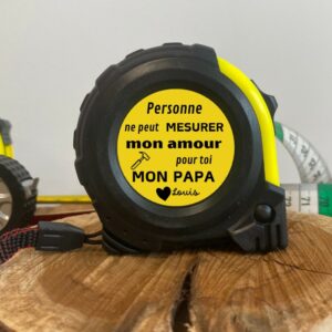 Mètre personnalisé pour papa avec prénom des enfants