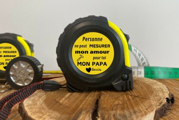 Mètre personnalisé pour papa avec prénom des enfants