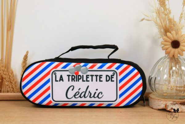 Sacoche pétanque personnalisée pour papa ou papi, cadeau original fête des pères
