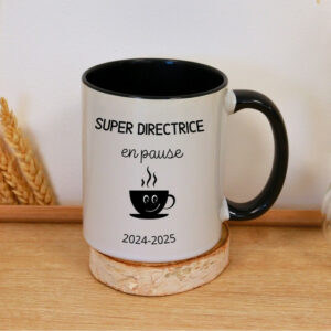 Mug personnalisé directrice, cadeau de fin d’année scolaire – maître, nounou, ATSEM