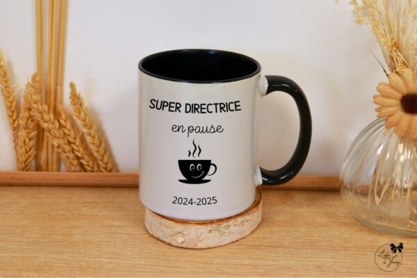 Mug personnalisé directrice, cadeau de fin d’année scolaire – maître, nounou, ATSEM