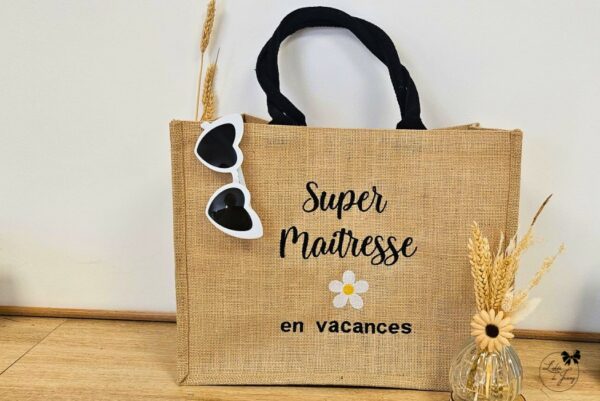 Sac pour maîtresse en vacances – cadeau de fin d’année scolaire