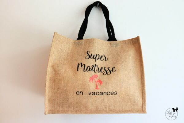 Sac pour maîtresse en vacances – cadeau de fin d’année scolaire
