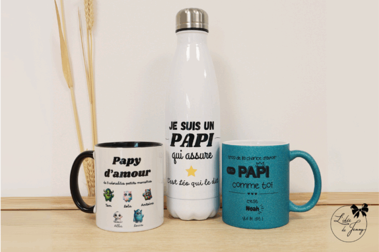 gourde et mug papi