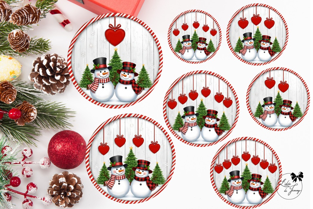 boule de Noël personnalisée bonhomme de neige