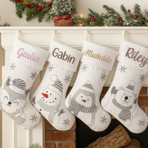 chaussette de noel brodée