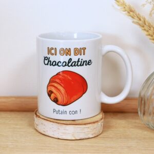 Mug humour en céramique sublimé artisanalement dans un atelier à Toulouse