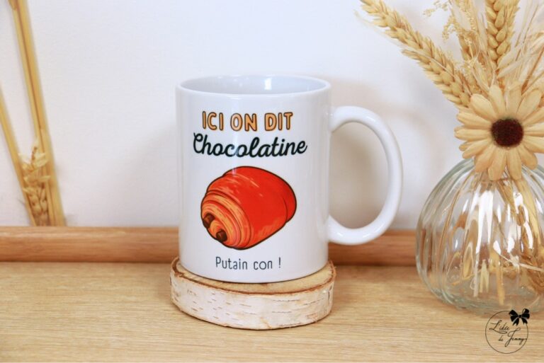 Mug humour en céramique sublimé artisanalement dans un atelier à Toulouse