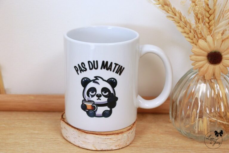 Mug humour en céramique sublimé artisanalement dans un atelier à Toulouse