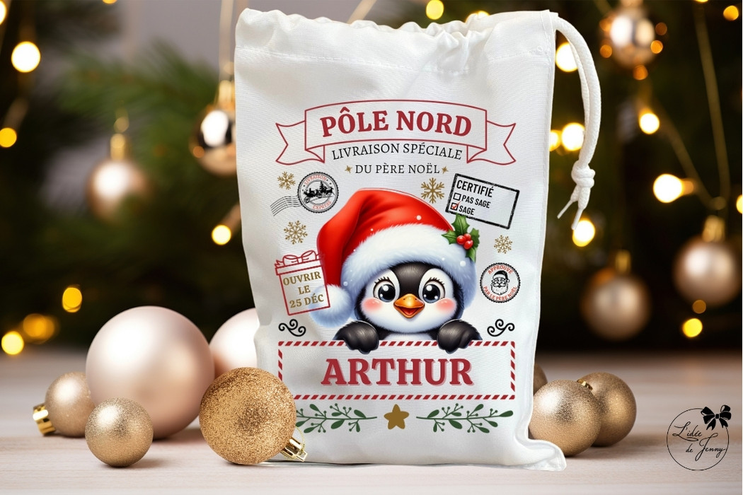 pochette cadeaux personnalisées, sac cadeaux de noel