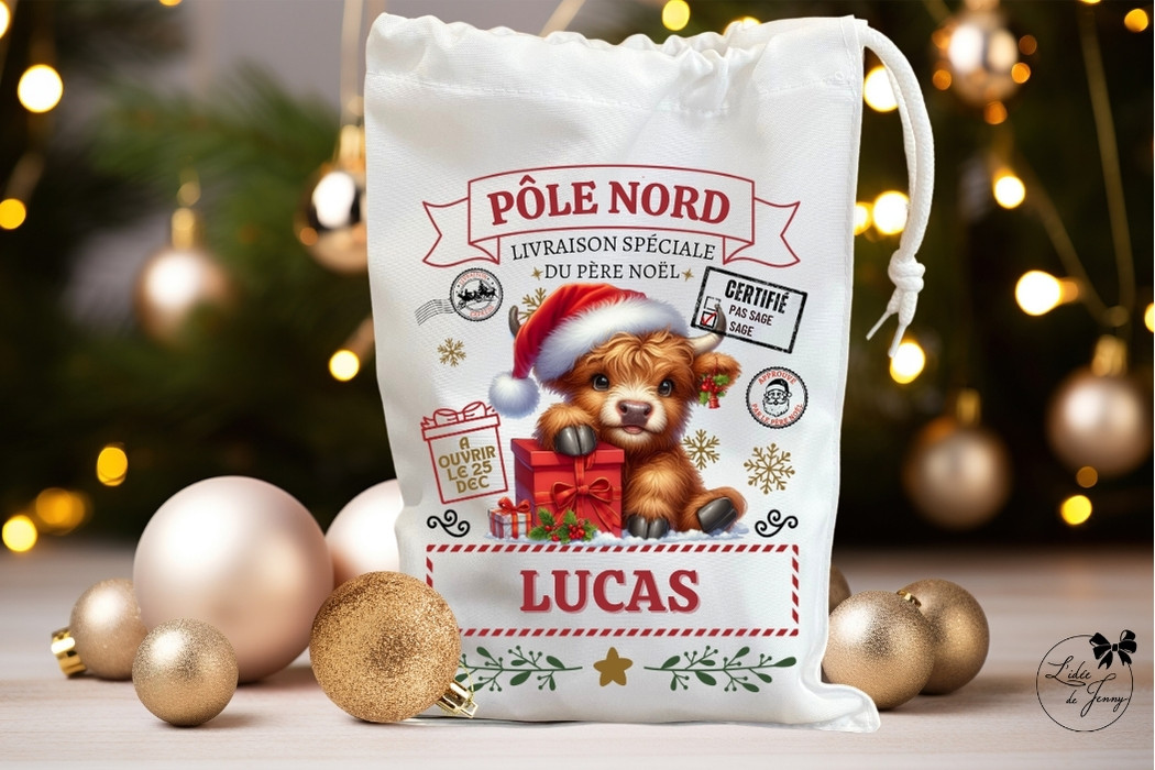 pochette cadeaux personnalisées, sac cadeaux de noel