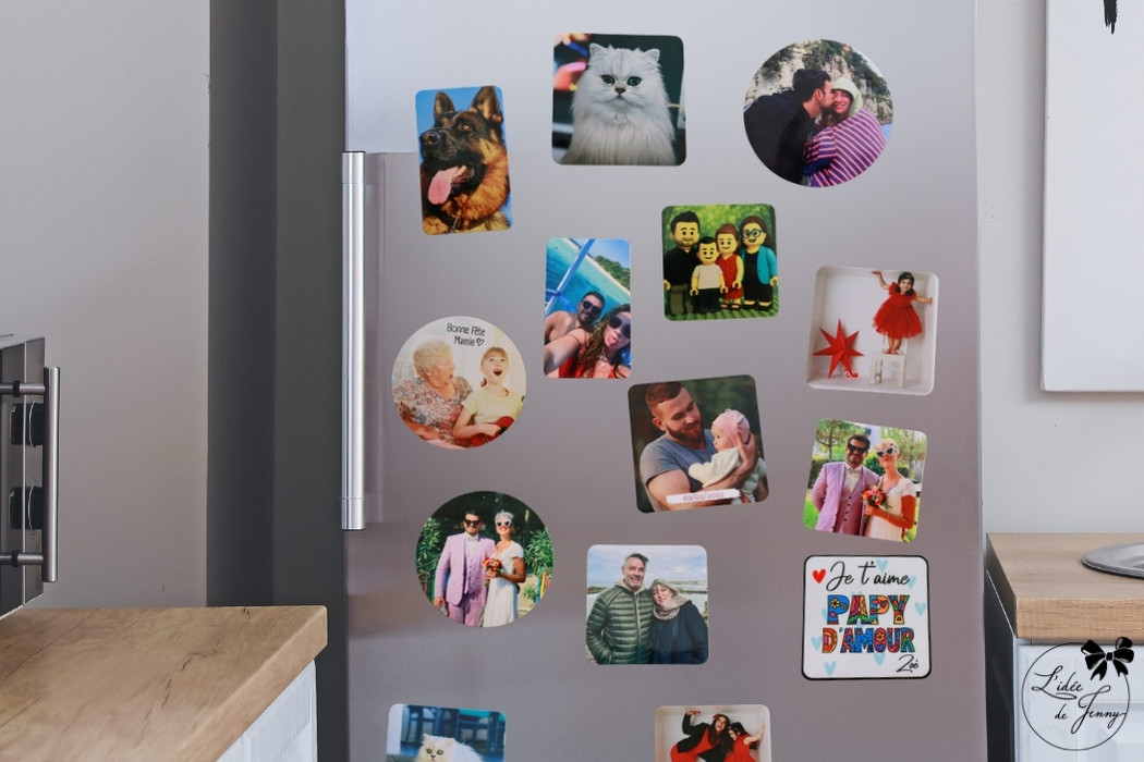 Magnet photo personnalisé avec image sur frigo