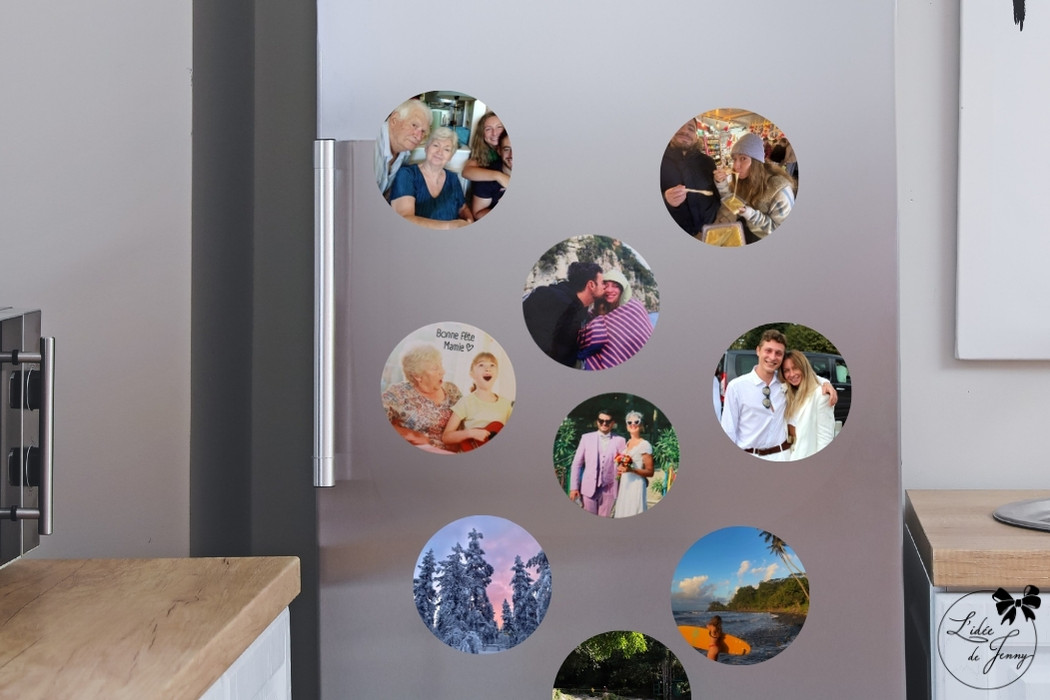 Magnet photo personnalisé avec image sur frigo