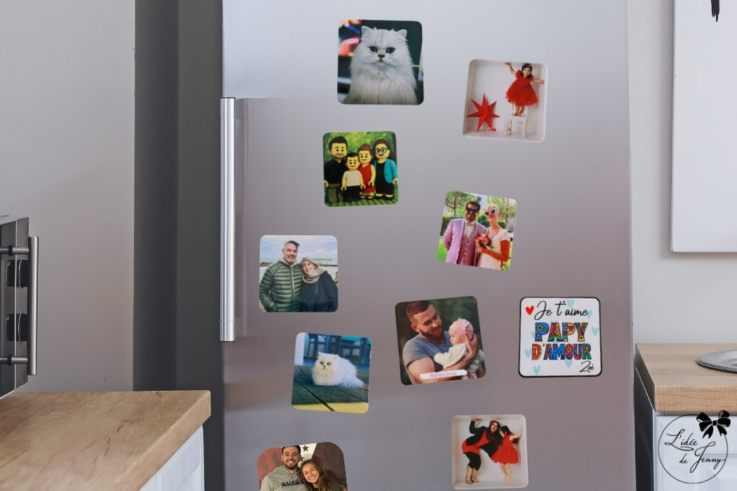 Magnet photo personnalisé avec image sur frigo