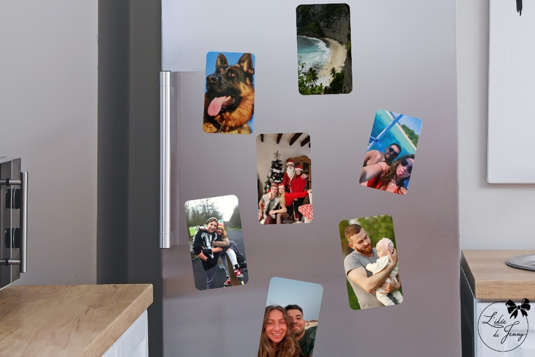 Magnet photo personnalisé avec image sur frigo
