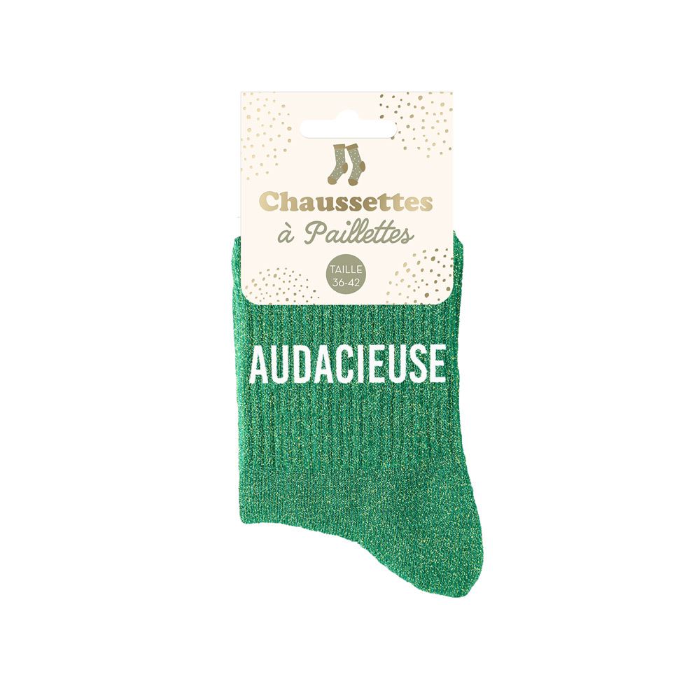chaussettes à paillettes audacieuse2