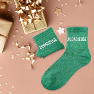 chaussettes à paillettes audacieuse2