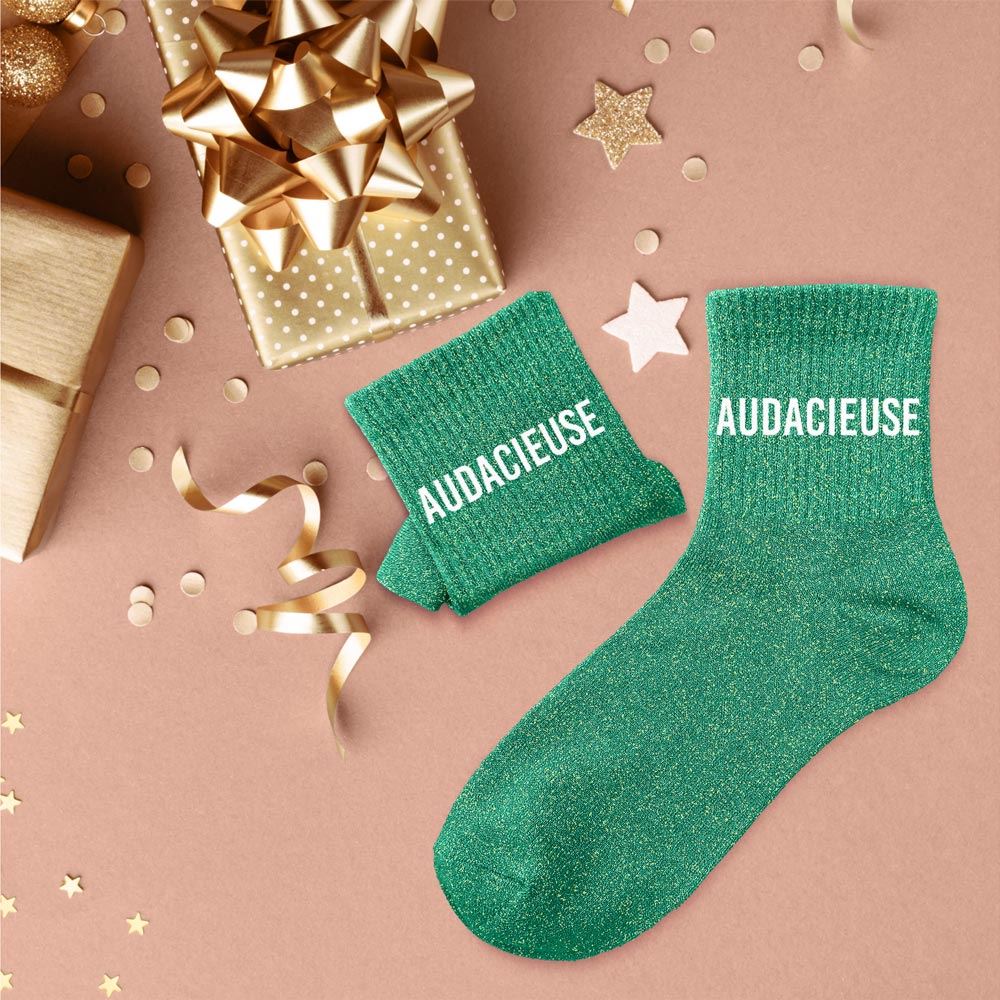 chaussettes à paillettes audacieuse2