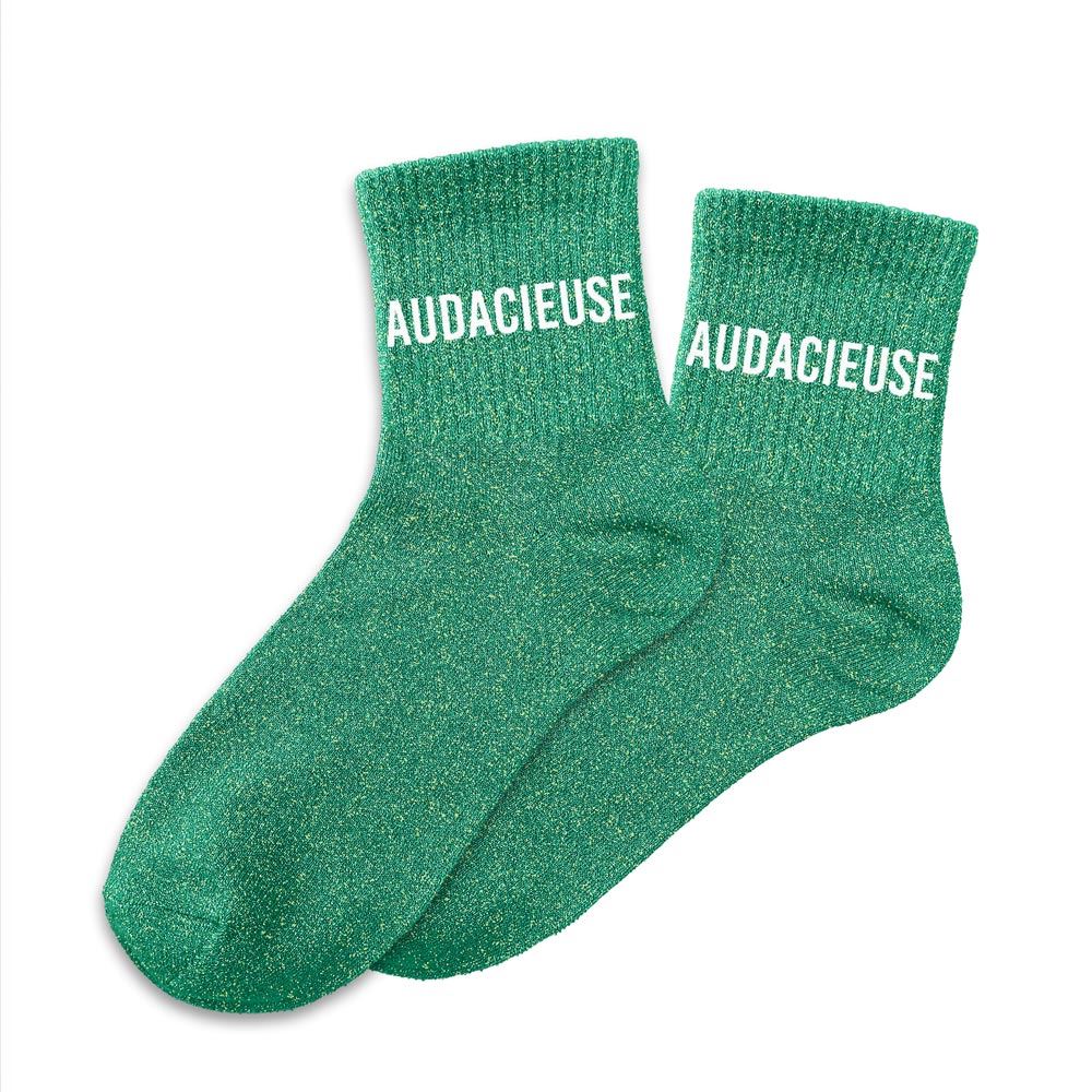 chaussettes à paillettes audacieuse2
