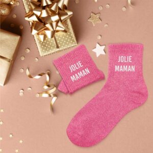 chaussettes à paillettes jolie maman1