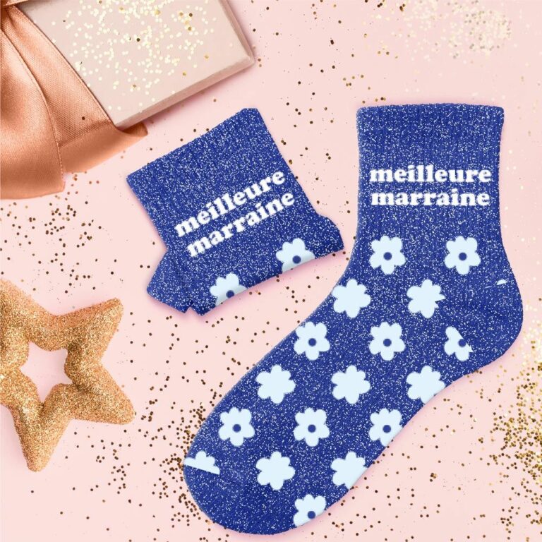 chaussettes à paillettes marraine1